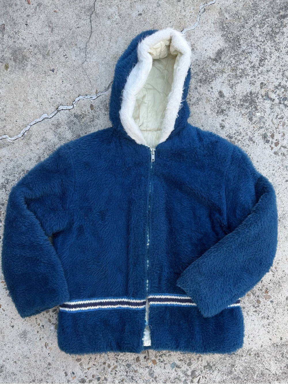 Vintage Kids Hooded Zip Jacket